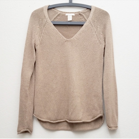 H&M Sweaters - H&M Tan Knitted Long Sleeve Sweater